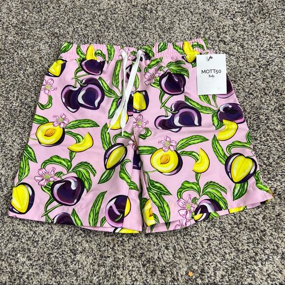 NWT MOTT50 Swim Trunks Honey Plum Fruit Purple 6/7 Years UPF50+ - Picture 2 of 5